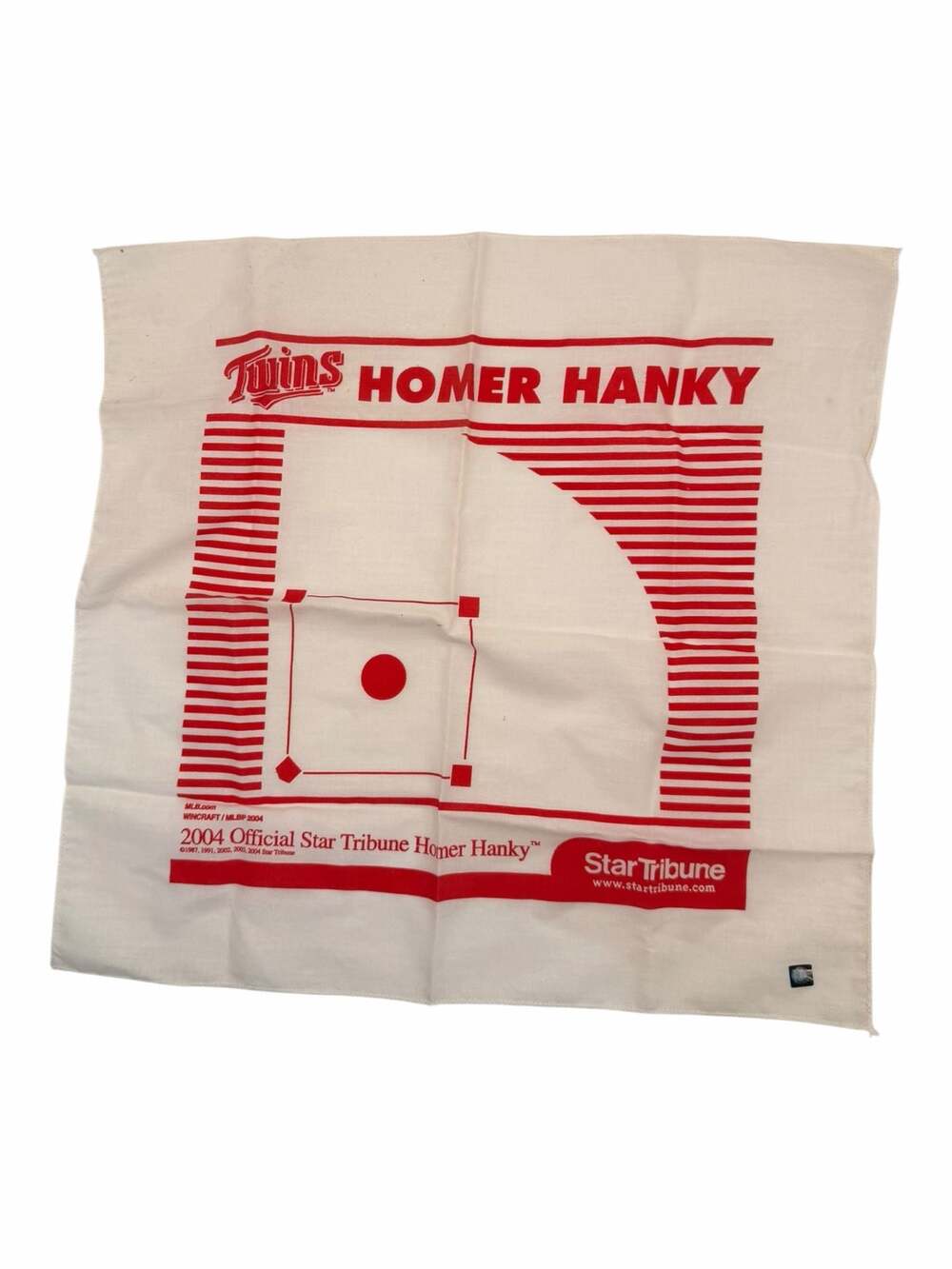 Lot of 2 Minnesota Twins Homer Hankies 2004 & 2006 Star Tribune